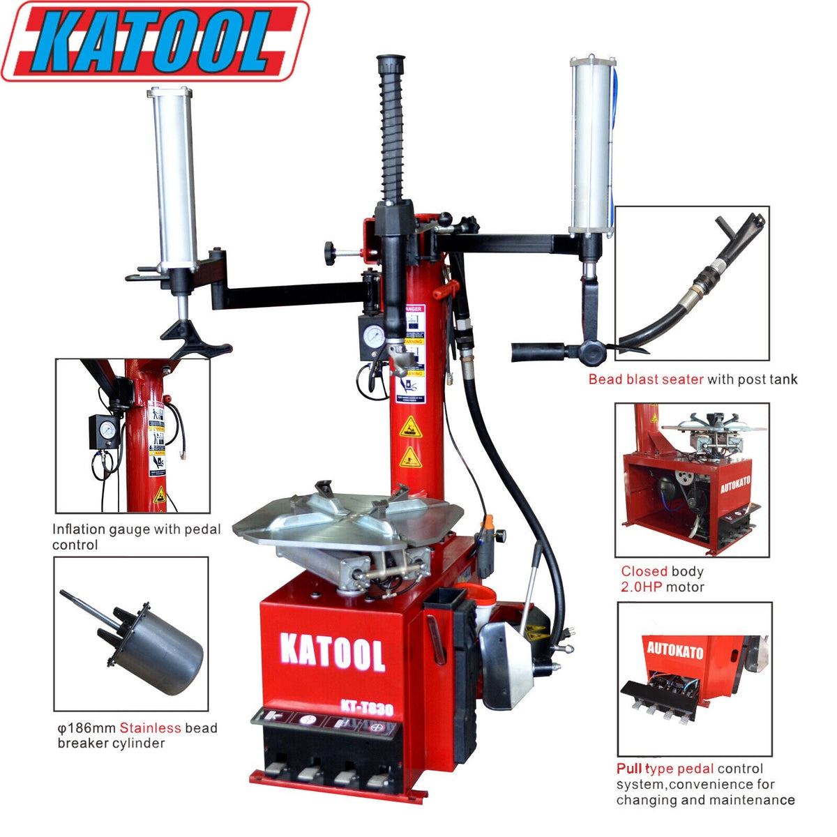 KATOOL KT-T830 Tire Changer with Double Assist Arms