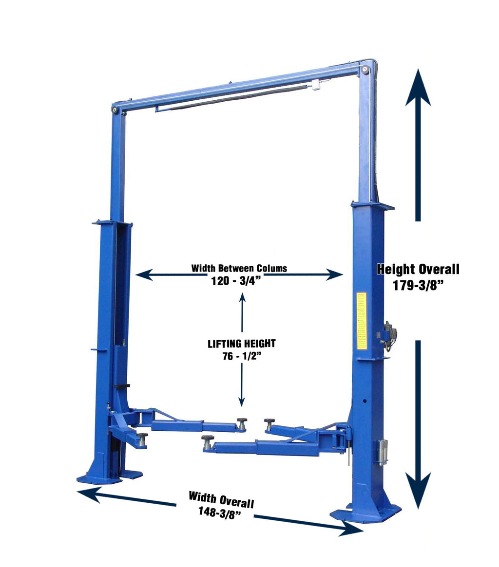 Tuxedo TP15KCX 15,000lb Clear Floor Two Post Lift